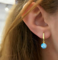 Larimar earrings, 925 sterling silver earrings - Etna Gift