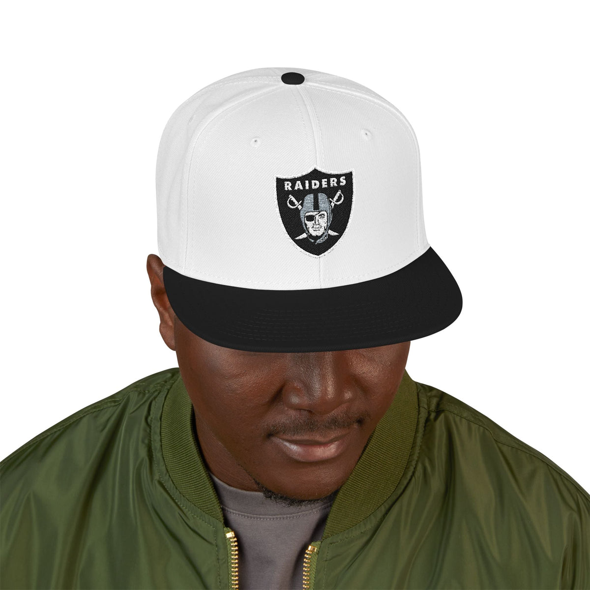 Las Vegas Raiders Black & Red Snapback Hat - Etna Gift