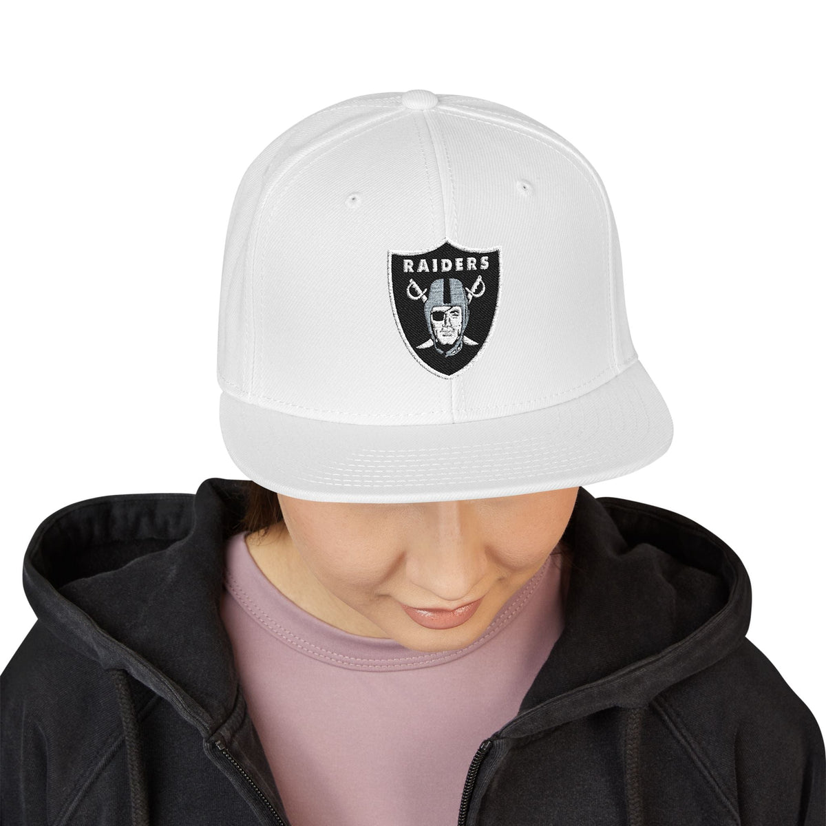 Las Vegas Raiders Black & Red Snapback Hat - Etna Gift