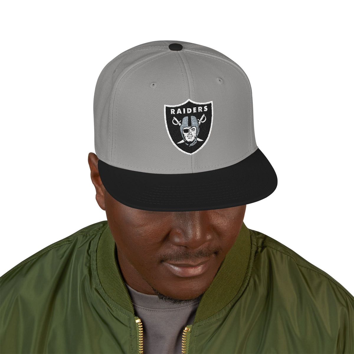 Las Vegas Raiders Black & Red Snapback Hat - Etna Gift