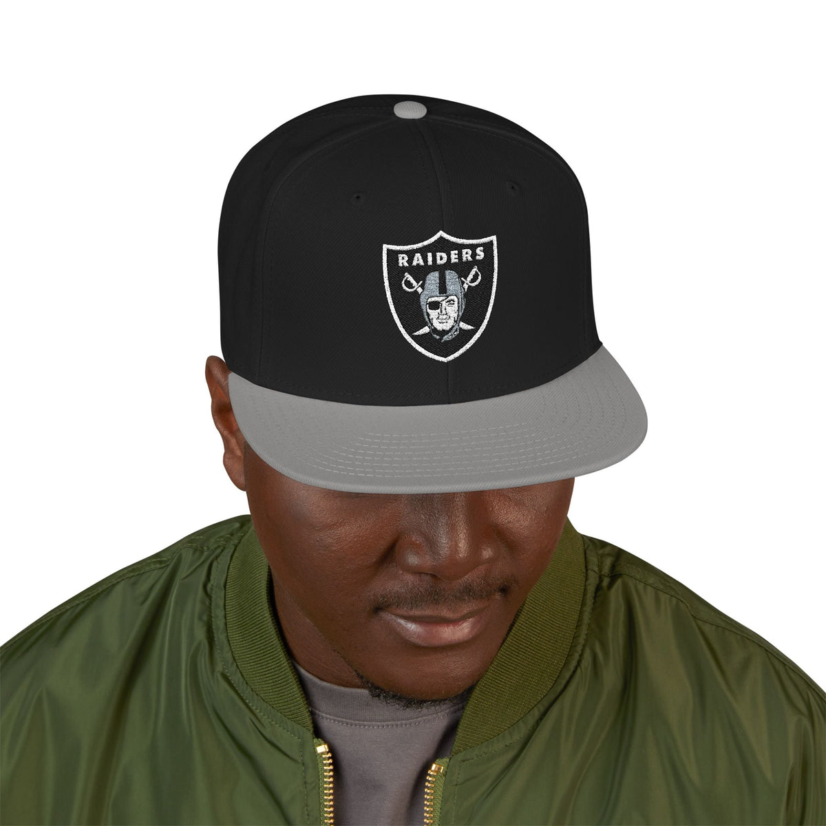 Las Vegas Raiders Black & Red Snapback Hat - Etna Gift