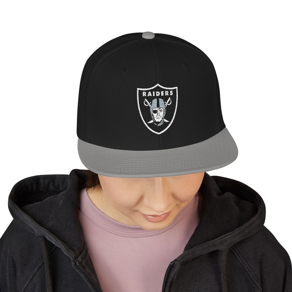 Las Vegas Raiders Black & Red Snapback Hat - Etna Gift