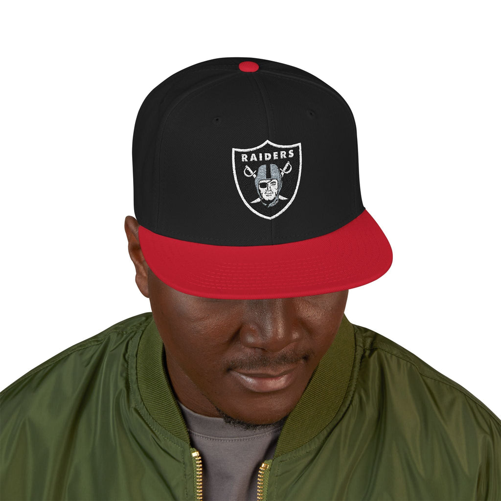 Las Vegas Raiders Black & Red Snapback Hat - Etna Gift