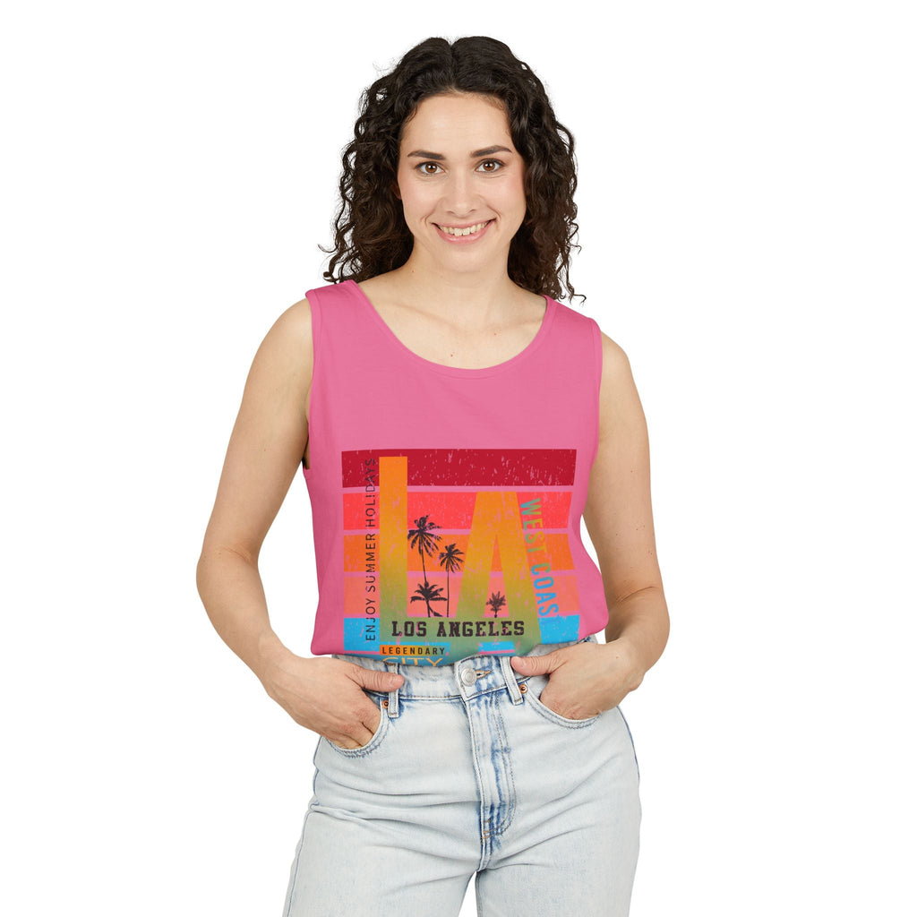 Los Angeles Retro Surf Tank Top Vintage Palm Beach Vibes - Etna Gift