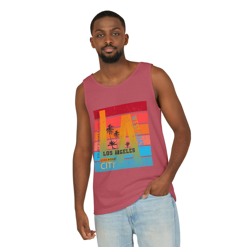 Los Angeles Retro Surf Tank Top Vintage Palm Beach Vibes - Etna Gift