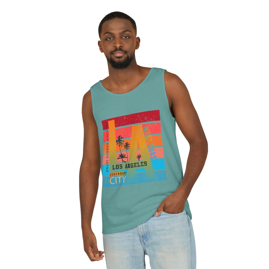 Los Angeles Retro Surf Tank Top Vintage Palm Beach Vibes - Etna Gift