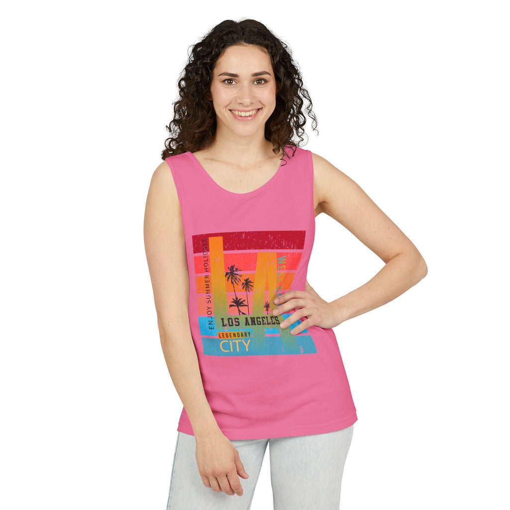 Los Angeles Retro Surf Tank Top Vintage Palm Beach Vibes - Etna Gift