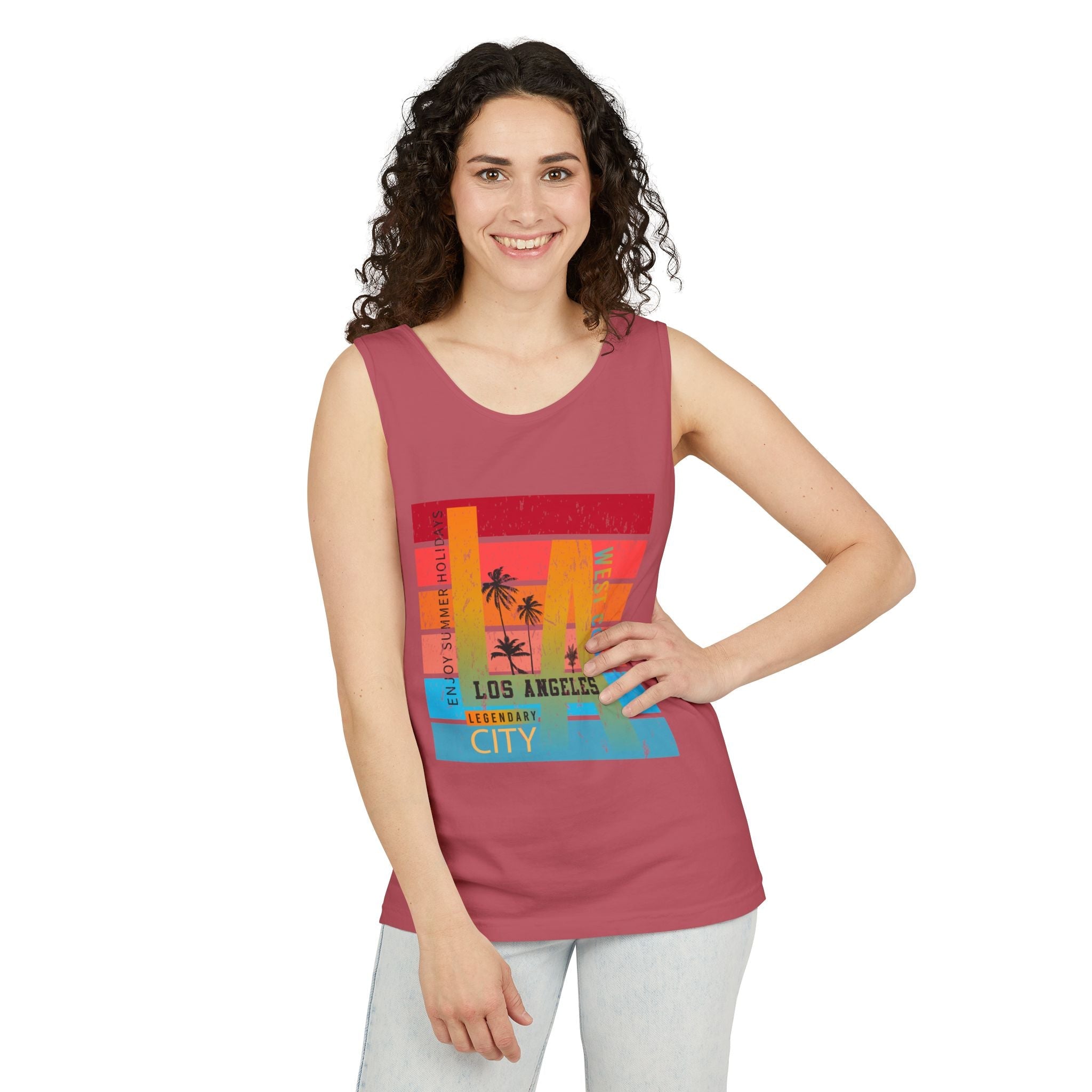 Los Angeles Retro Surf Tank Top Vintage Palm Beach Vibes - Etna Gift