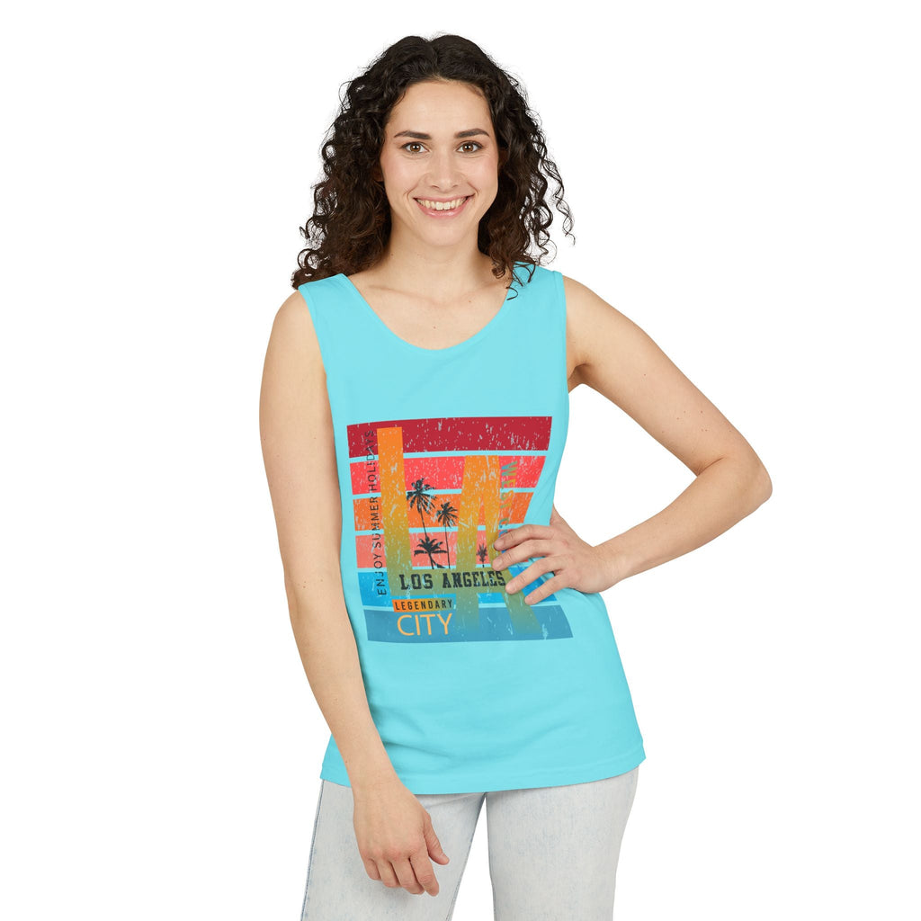 Los Angeles Retro Surf Tank Top Vintage Palm Beach Vibes - Etna Gift