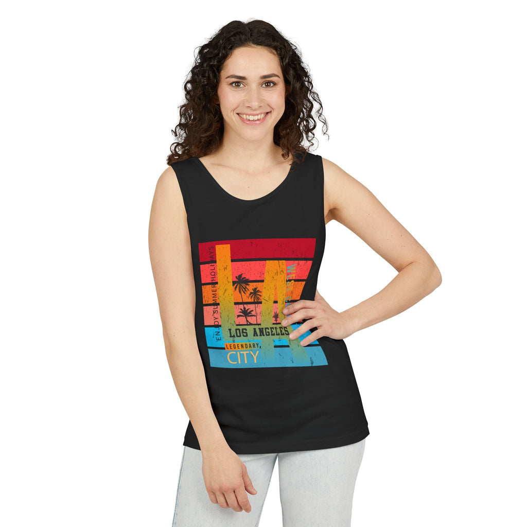 Los Angeles Retro Surf Tank Top Vintage Palm Beach Vibes - Etna Gift