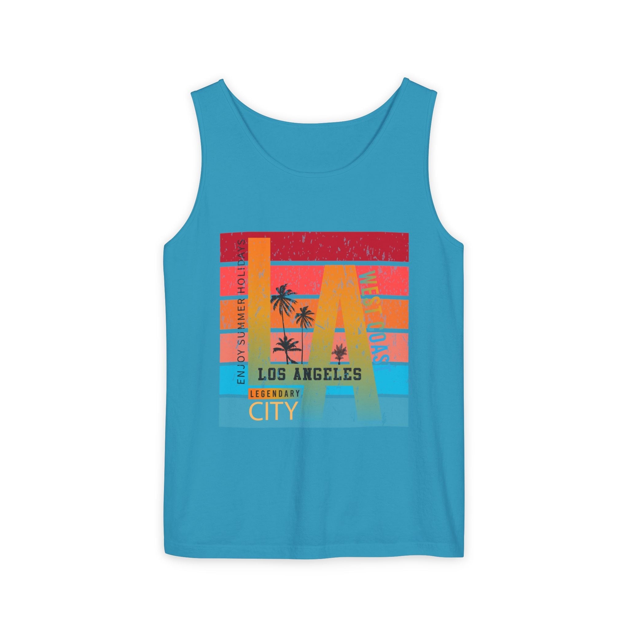 Los Angeles Retro Surf Tank Top Vintage Palm Beach Vibes - Etna Gift