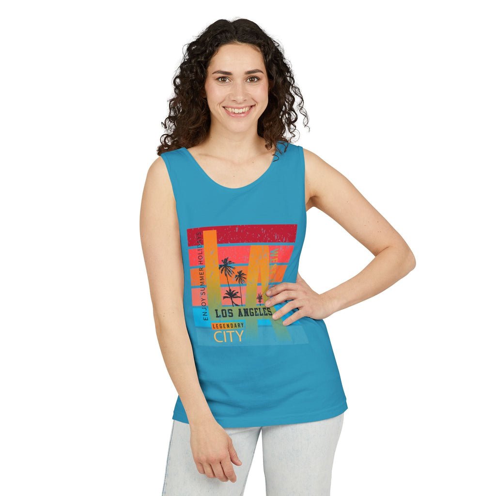 Los Angeles Retro Surf Tank Top Vintage Palm Beach Vibes - Etna Gift