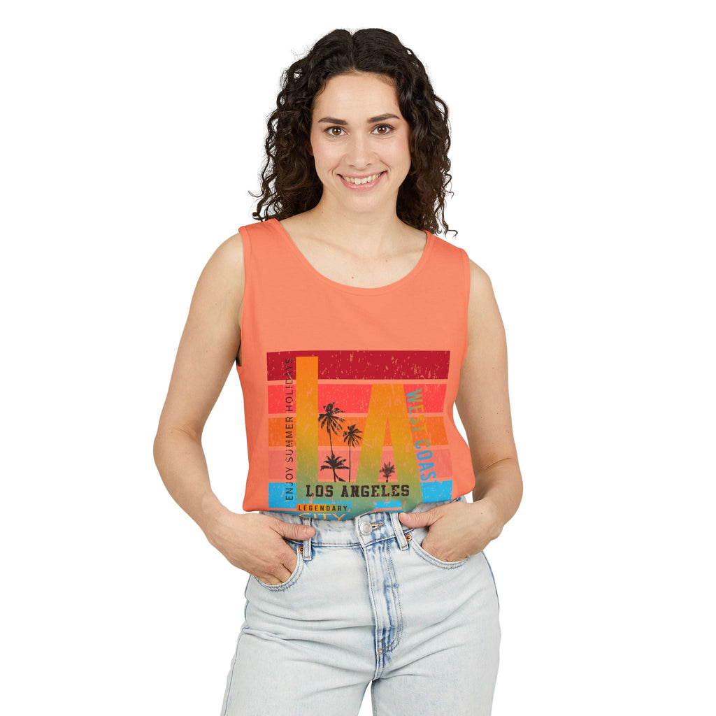 Los Angeles Retro Surf Tank Top Vintage Palm Beach Vibes - Etna Gift