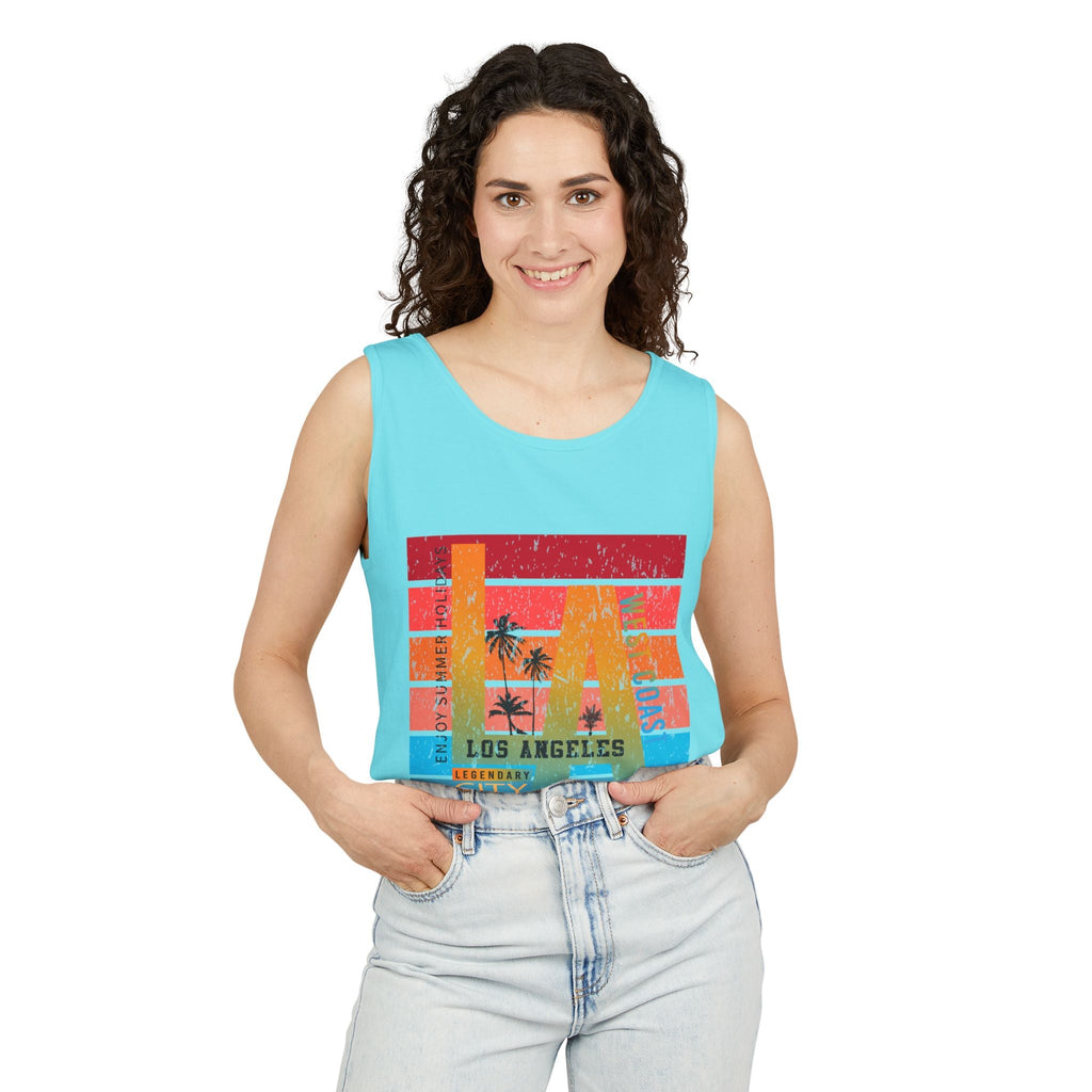 Los Angeles Retro Surf Tank Top Vintage Palm Beach Vibes - Etna Gift