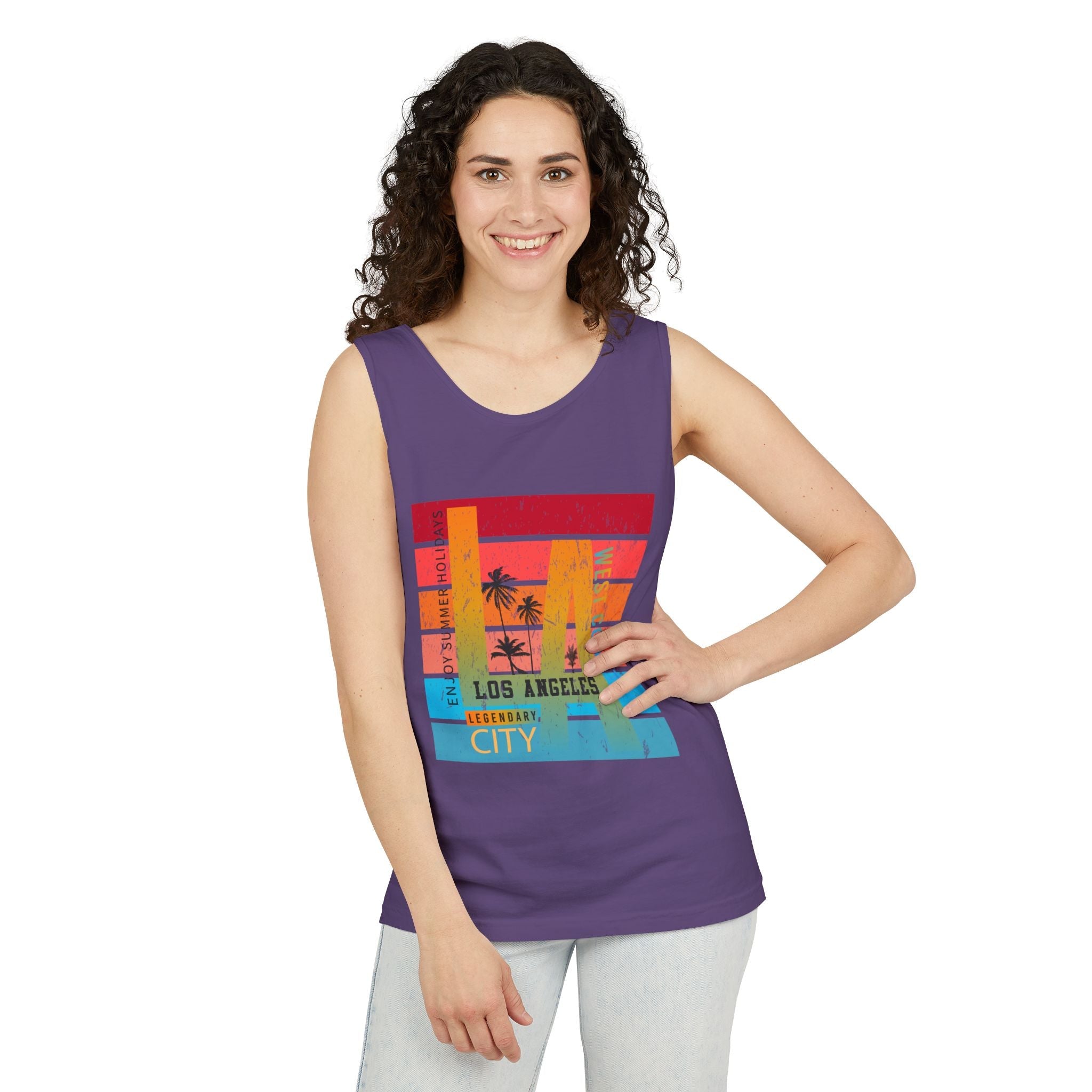 Los Angeles Retro Surf Tank Top Vintage Palm Beach Vibes - Etna Gift