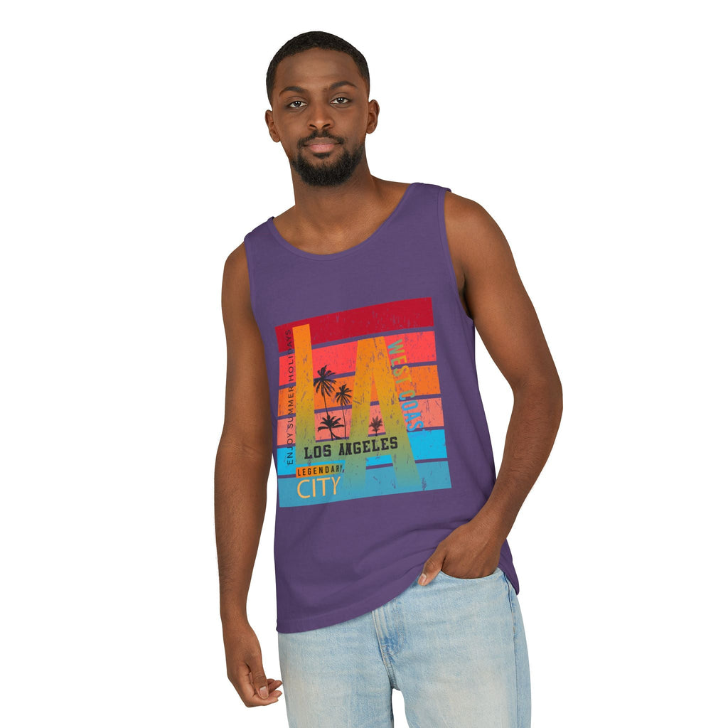 Los Angeles Retro Surf Tank Top Vintage Palm Beach Vibes - Etna Gift