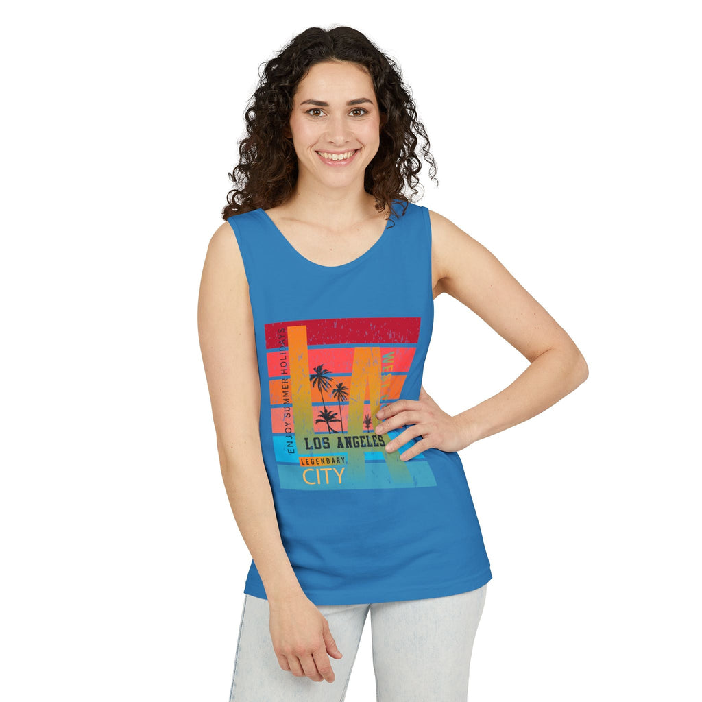 Los Angeles Retro Surf Tank Top Vintage Palm Beach Vibes - Etna Gift
