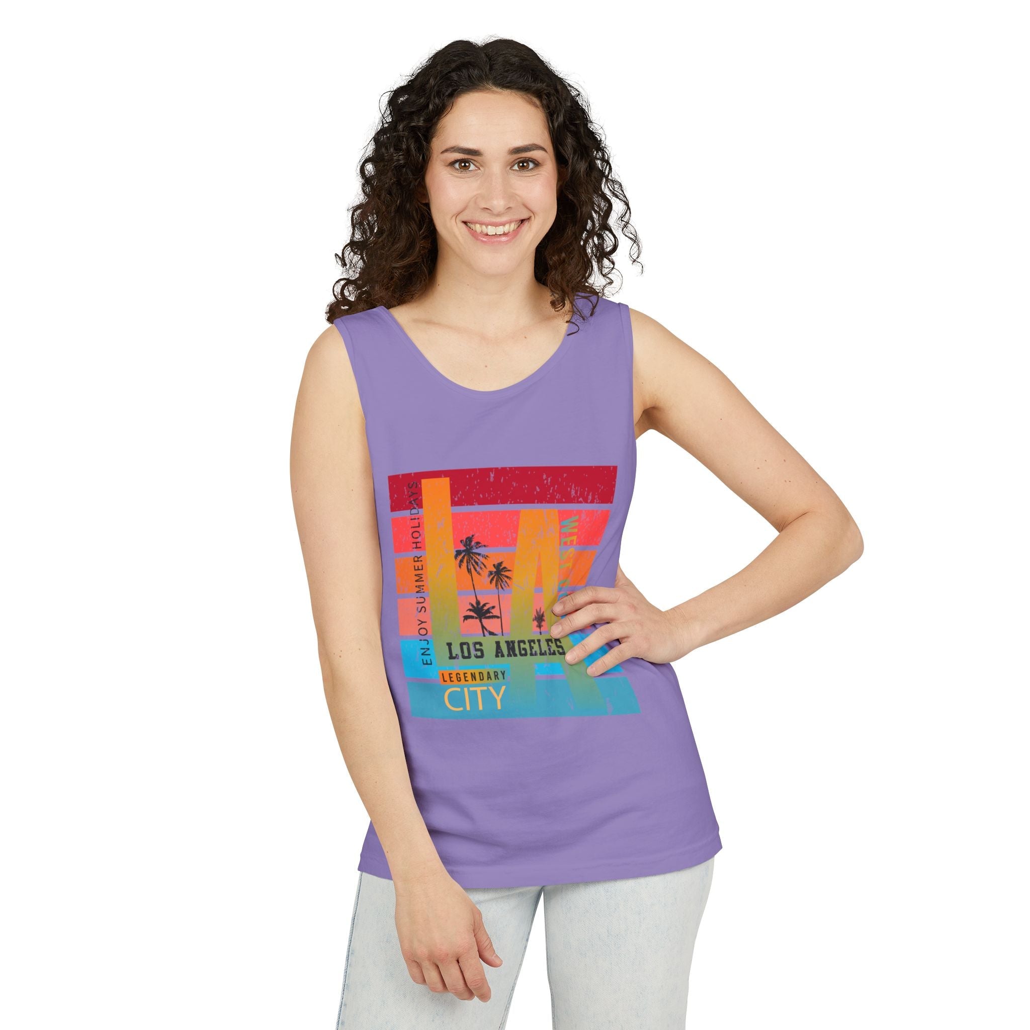 Los Angeles Retro Surf Tank Top Vintage Palm Beach Vibes - Etna Gift