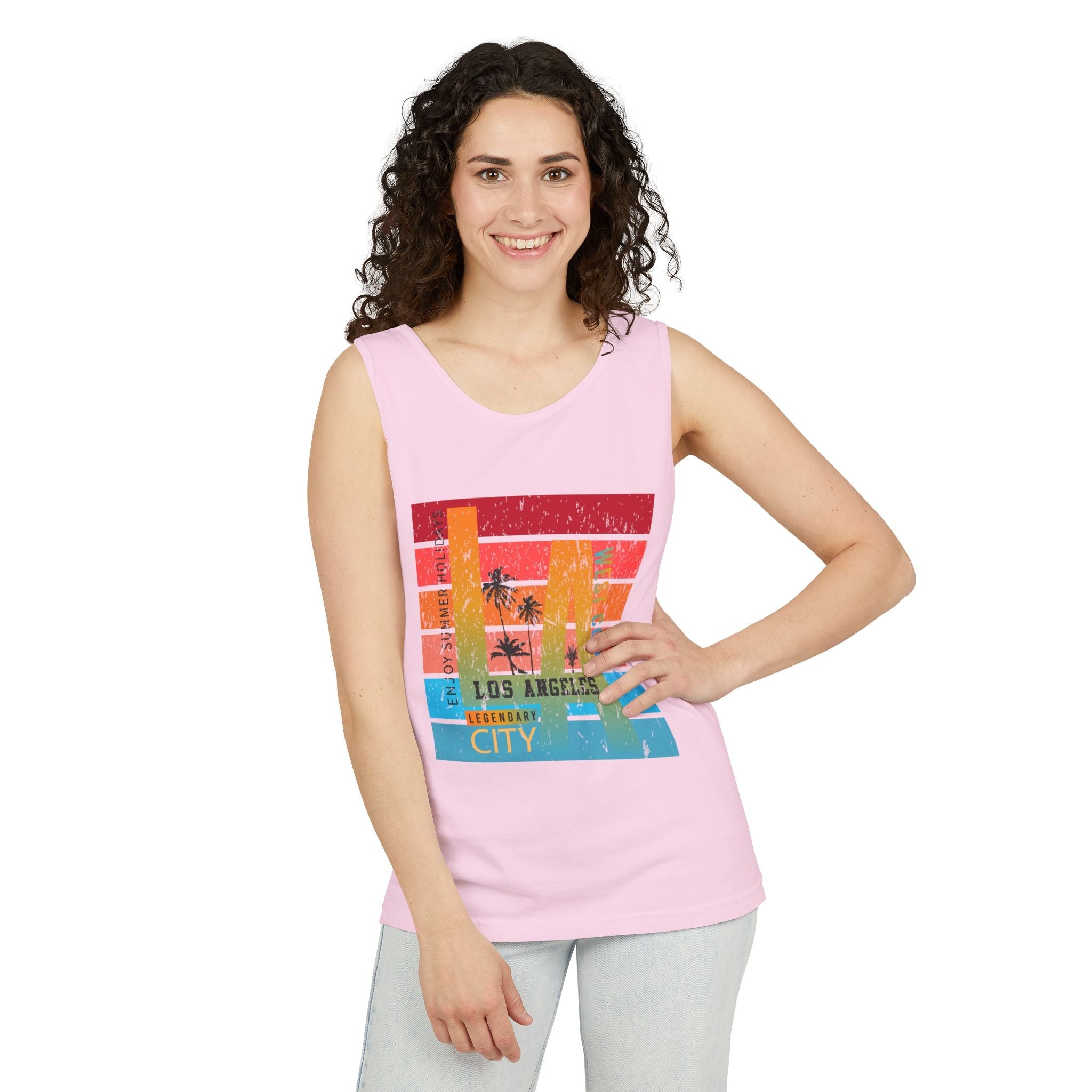 Los Angeles Retro Surf Tank Top Vintage Palm Beach Vibes - Etna Gift