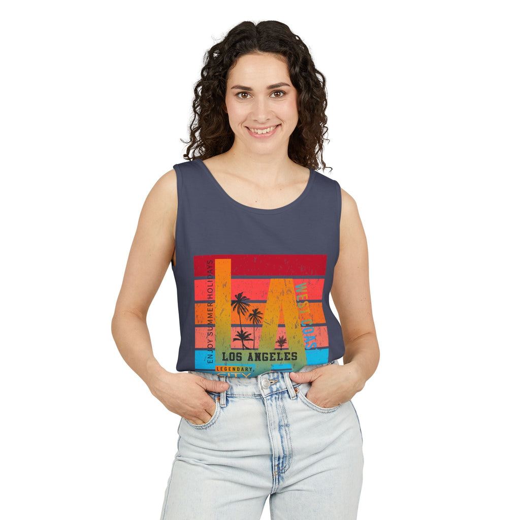 Los Angeles Retro Surf Tank Top Vintage Palm Beach Vibes - Etna Gift