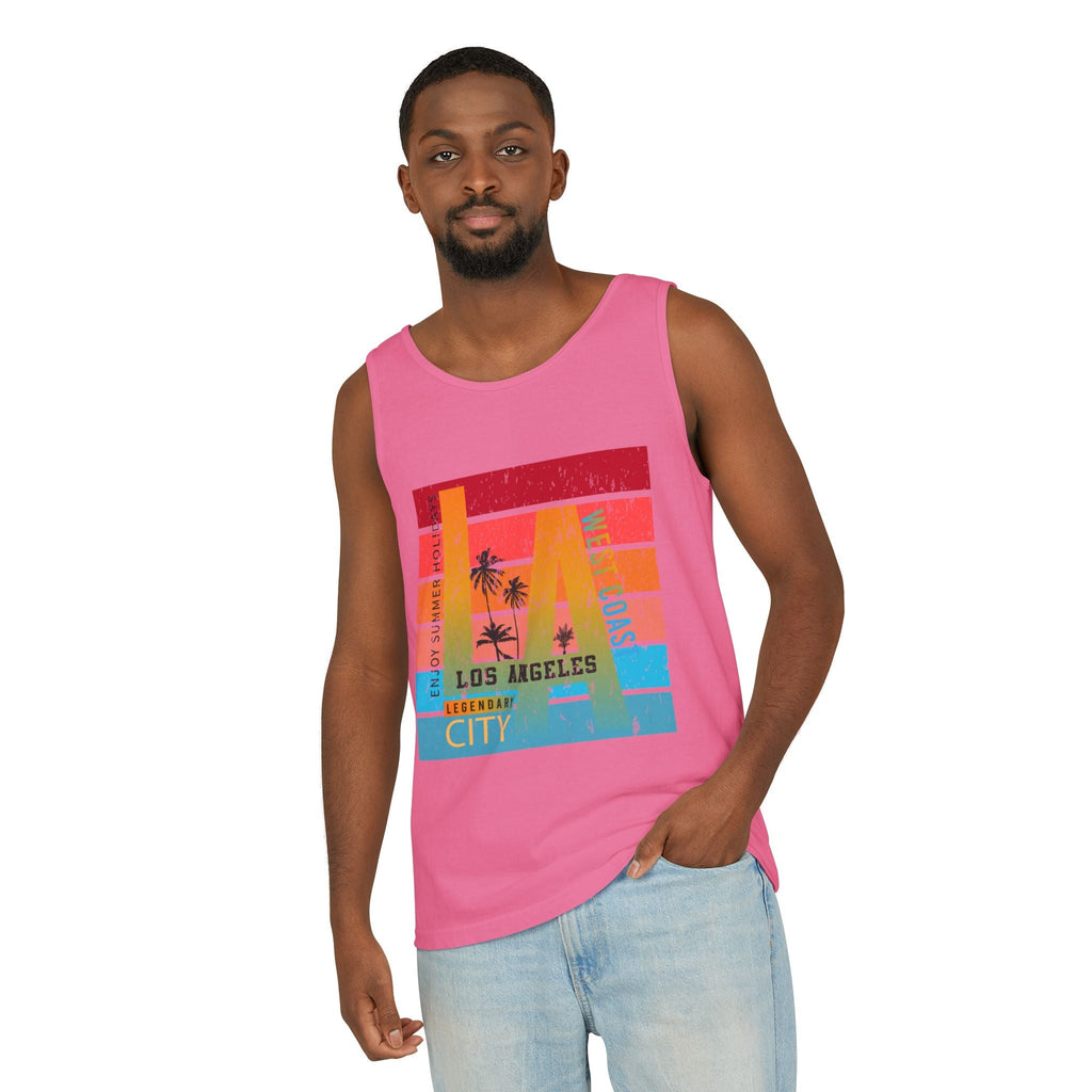 Los Angeles Retro Surf Tank Top Vintage Palm Beach Vibes - Etna Gift