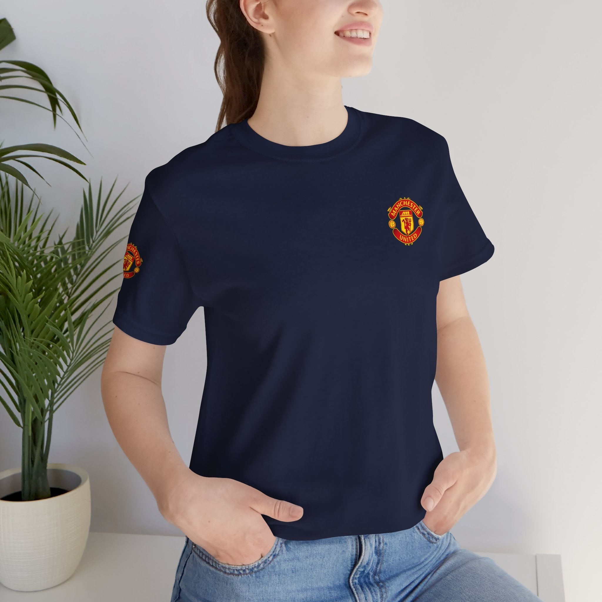 Manchester United Crest T-Shirt Soccer Club Logo Tee - Etna Gift