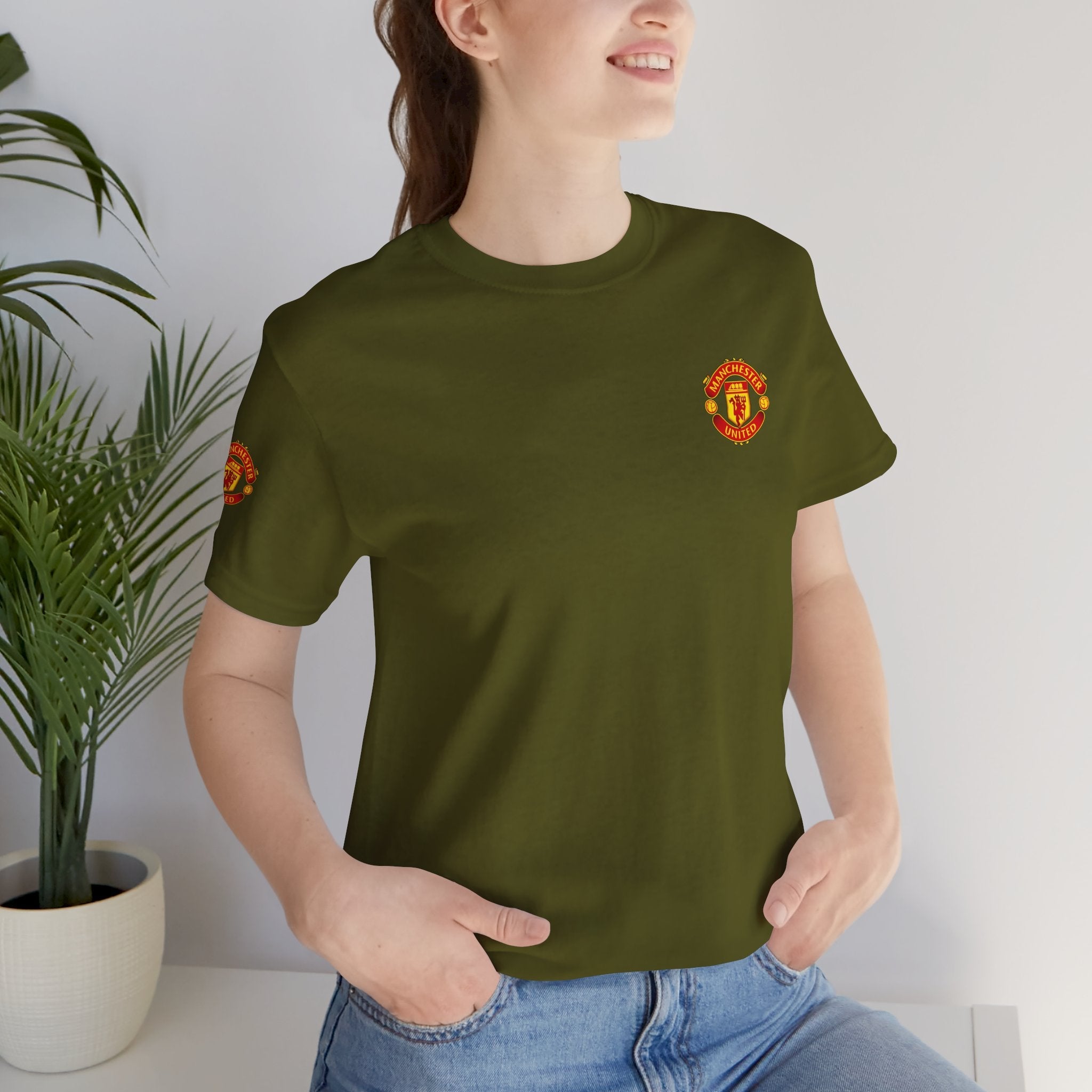 Manchester United Crest T-Shirt Soccer Club Logo Tee - Etna Gift