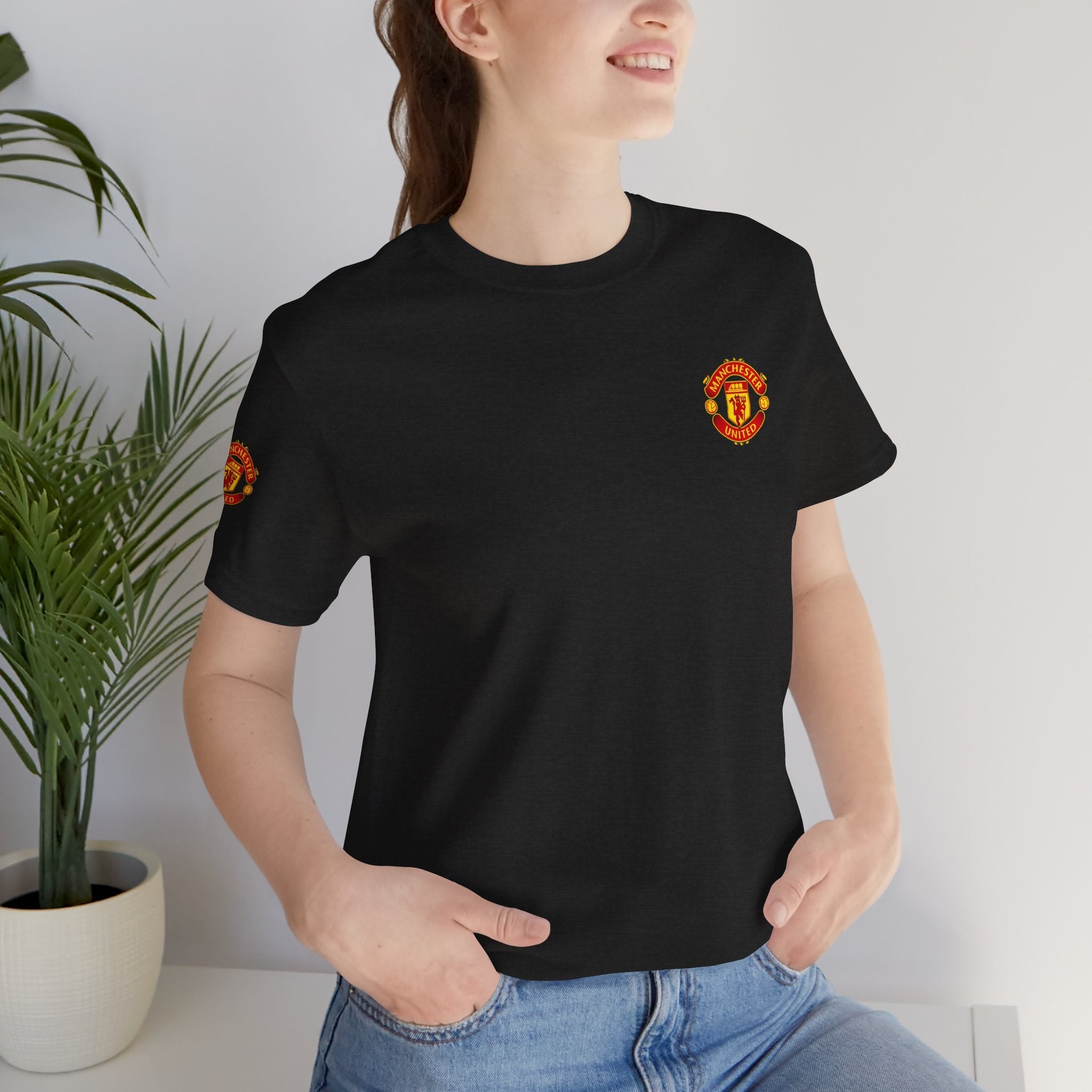 Manchester United Crest T-Shirt Soccer Club Logo Tee - Etna Gift
