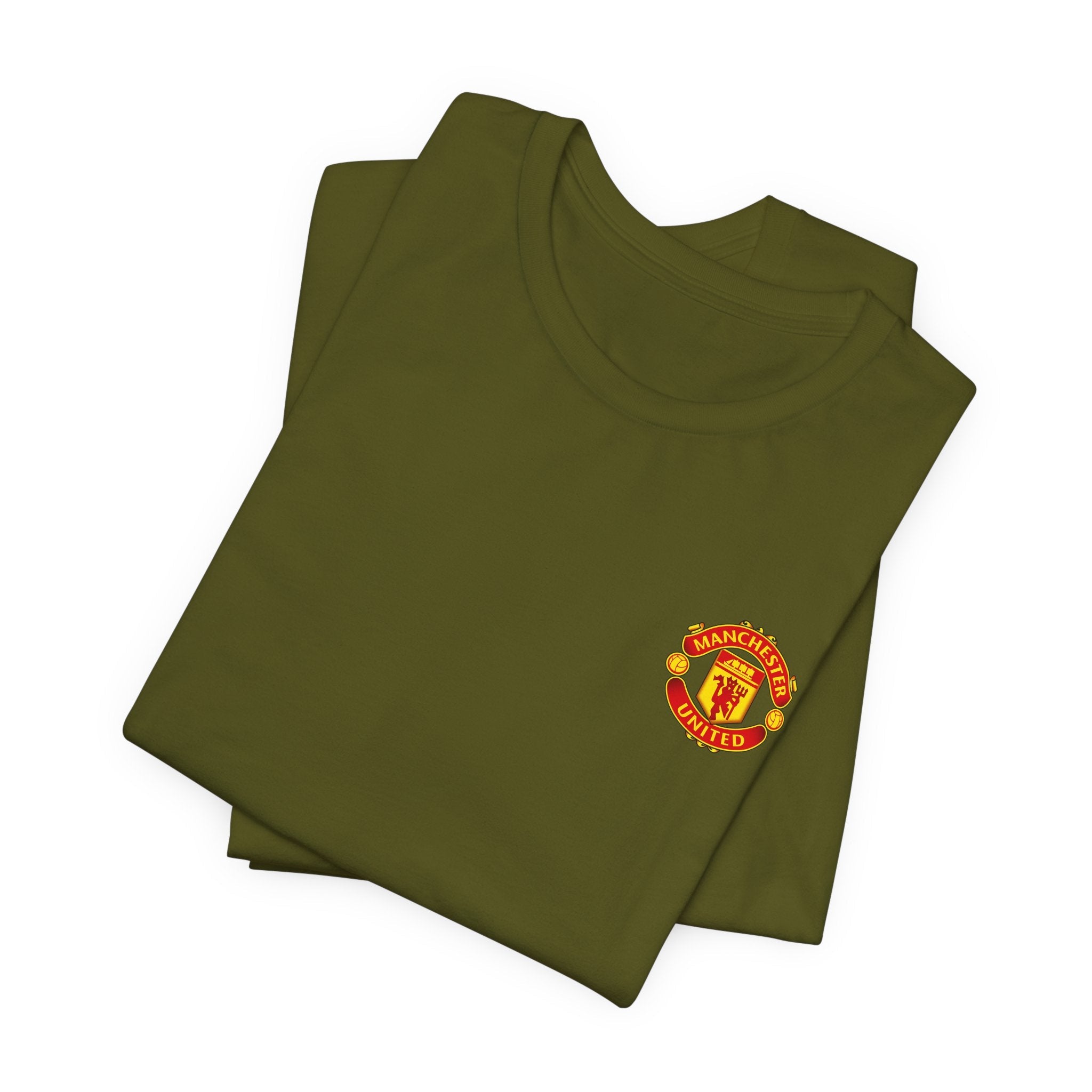Manchester United Crest T-Shirt Soccer Club Logo Tee - Etna Gift