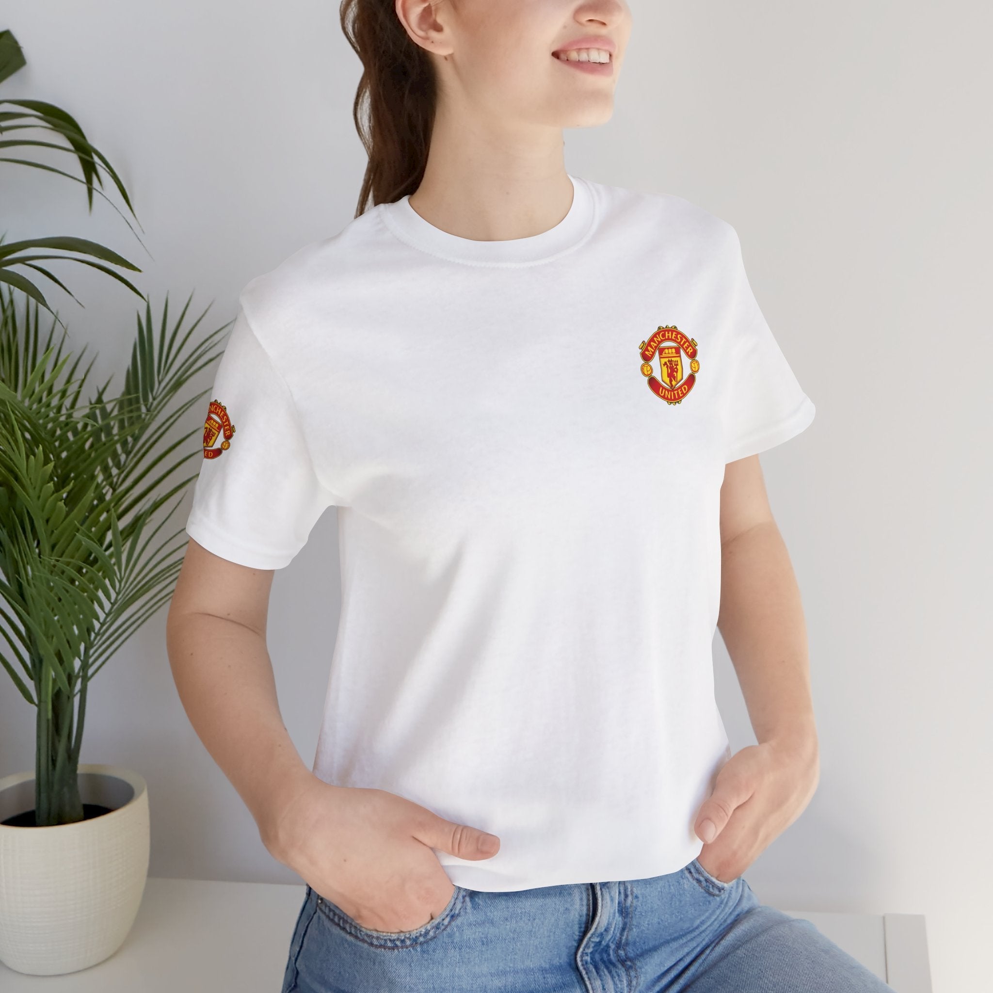 Manchester United Crest T-Shirt Soccer Club Logo Tee - Etna Gift
