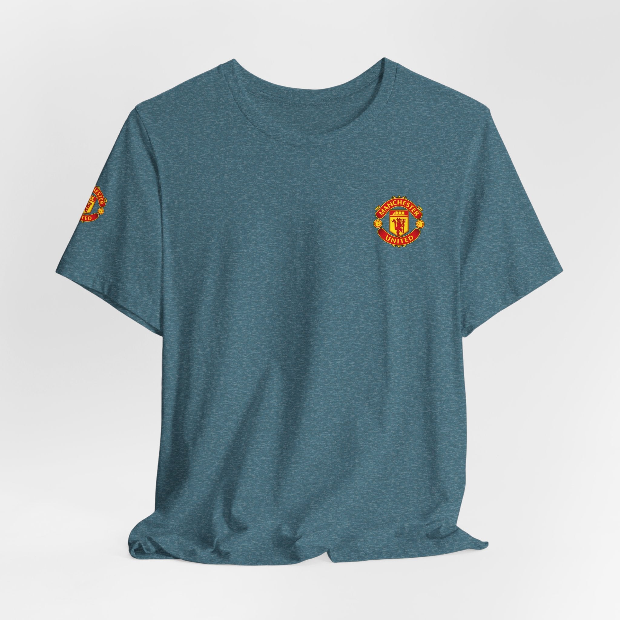 Manchester United Crest T-Shirt Soccer Club Logo Tee - Etna Gift