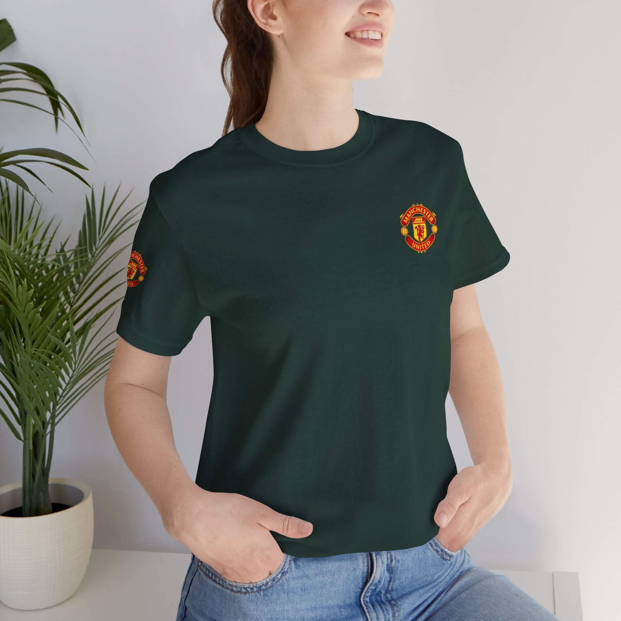 Manchester United Crest T-Shirt Soccer Club Logo Tee - Etna Gift
