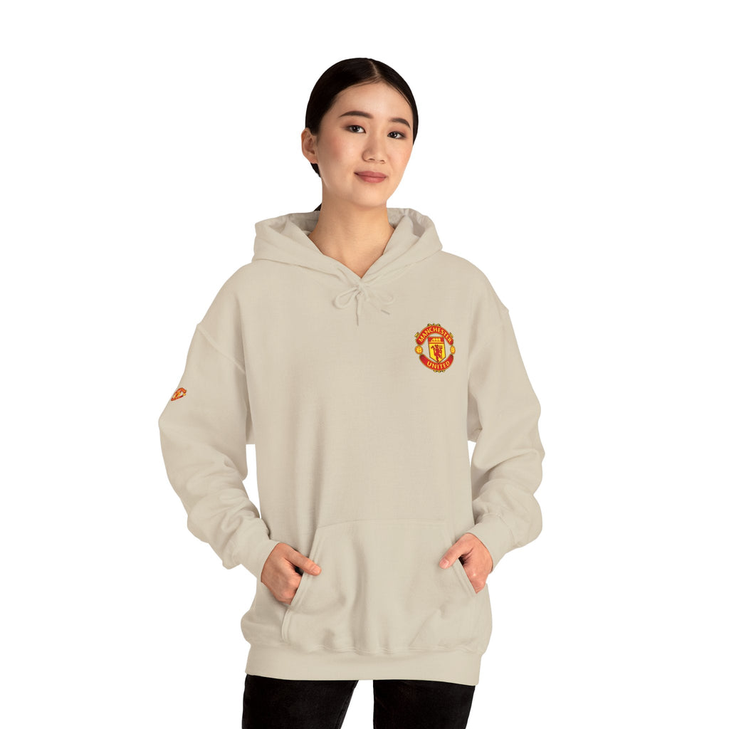 Manchester United FC Logo Hoodie Minimal Crest Pullover - Etna Gift