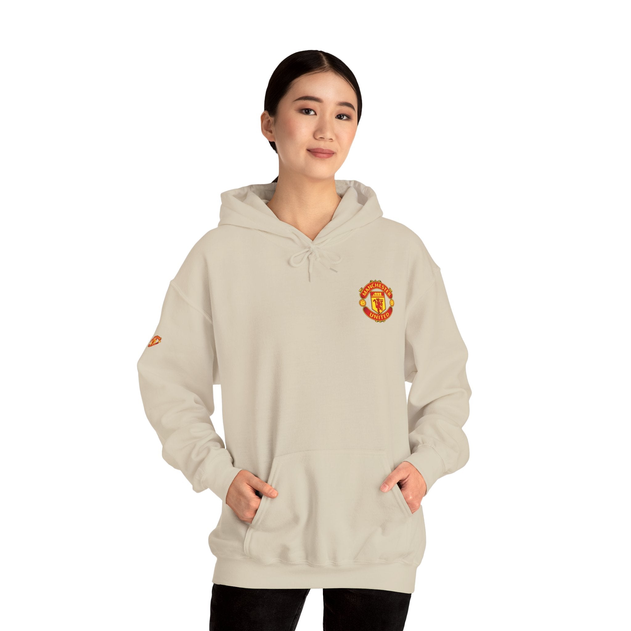 Manchester United FC Logo Hoodie Minimal Crest Pullover - Etna Gift