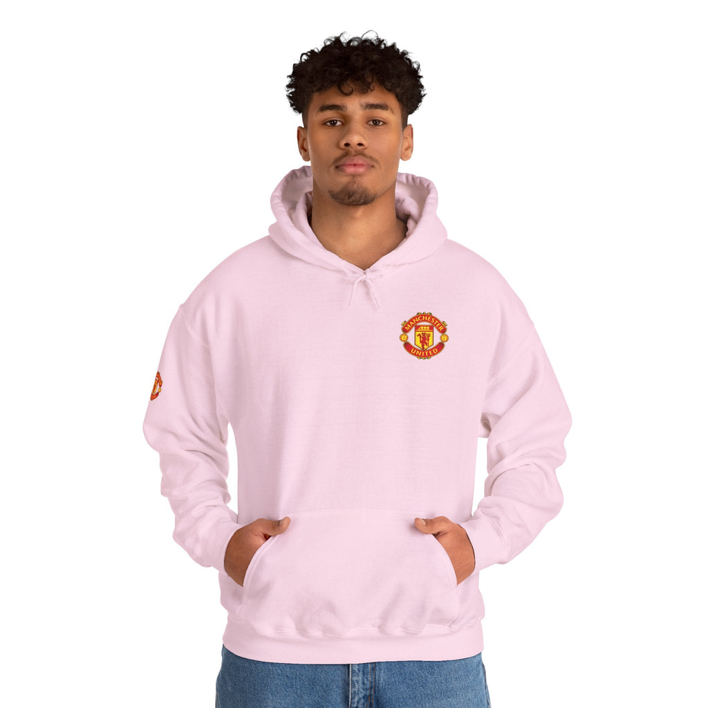 Manchester United FC Logo Hoodie Minimal Crest Pullover - Etna Gift