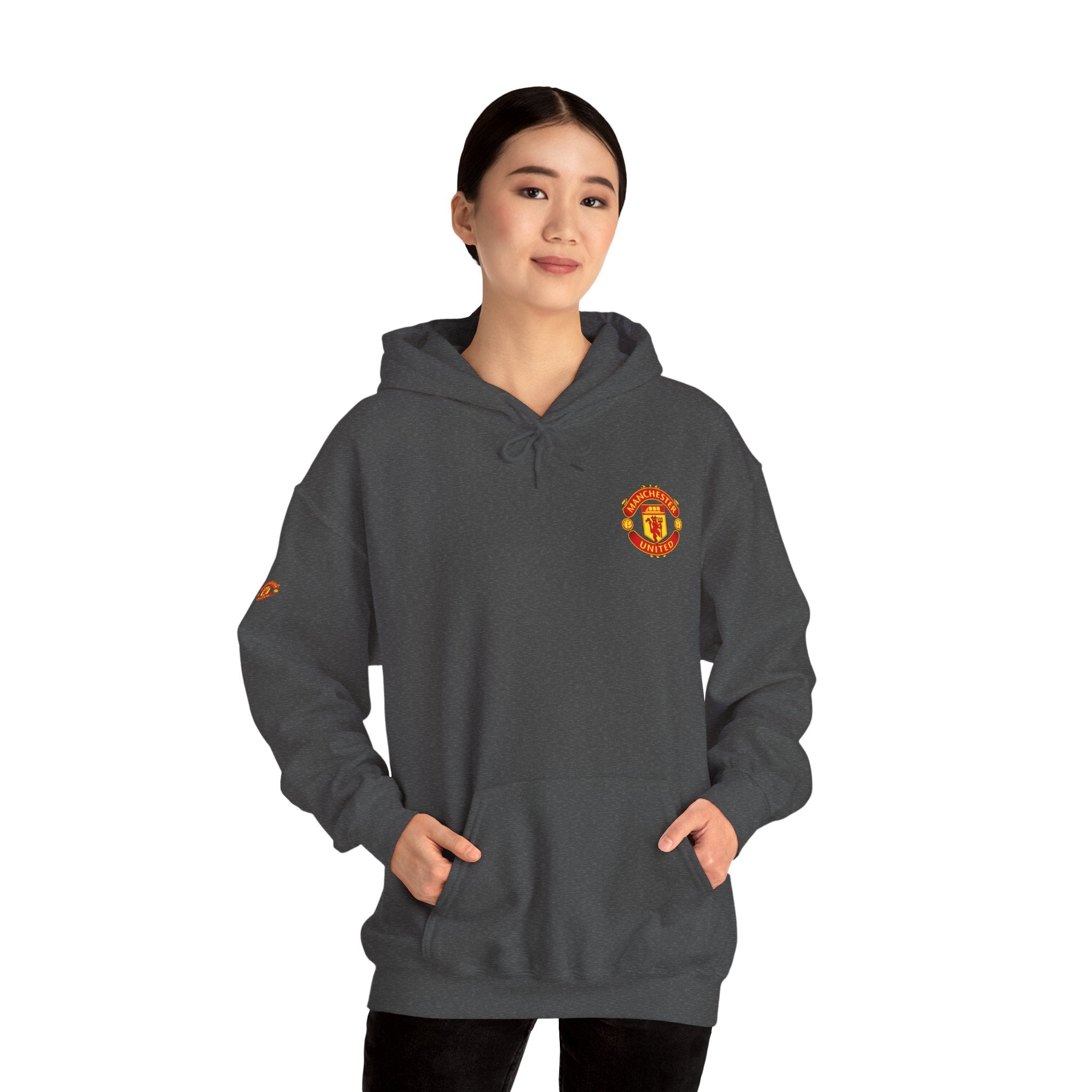 Manchester United FC Logo Hoodie Minimal Crest Pullover - Etna Gift