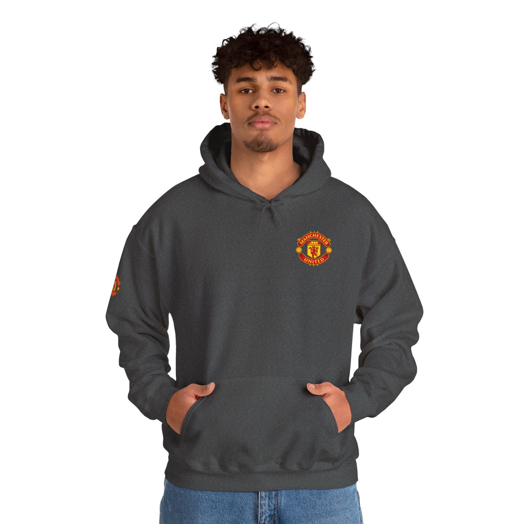 Manchester United FC Logo Hoodie Minimal Crest Pullover - Etna Gift