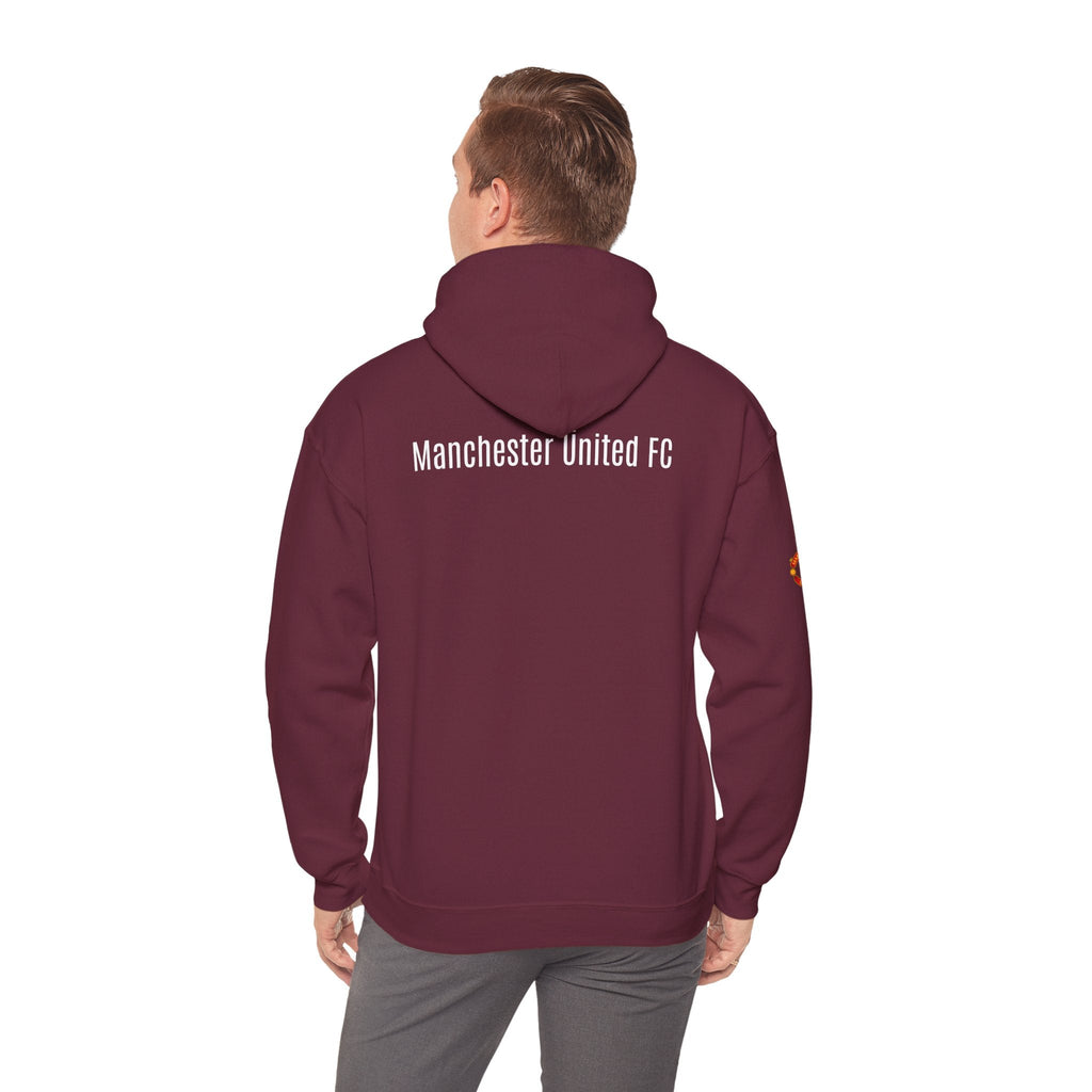 Manchester United FC Logo Hoodie Minimal Crest Pullover - Etna Gift
