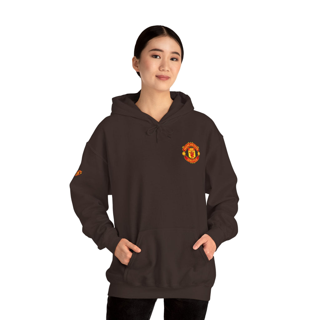 Manchester United FC Logo Hoodie Minimal Crest Pullover - Etna Gift