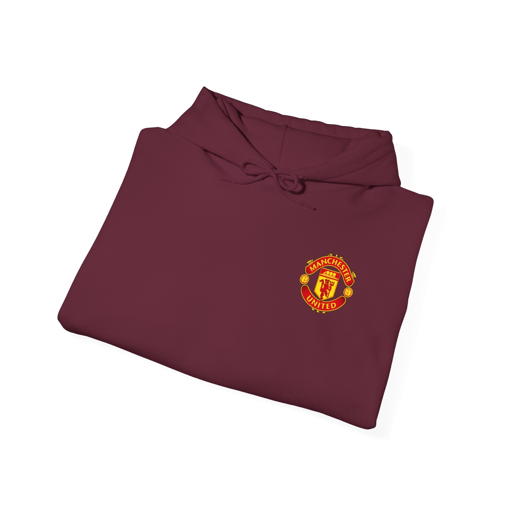 Manchester United FC Logo Hoodie Minimal Crest Pullover - Etna Gift