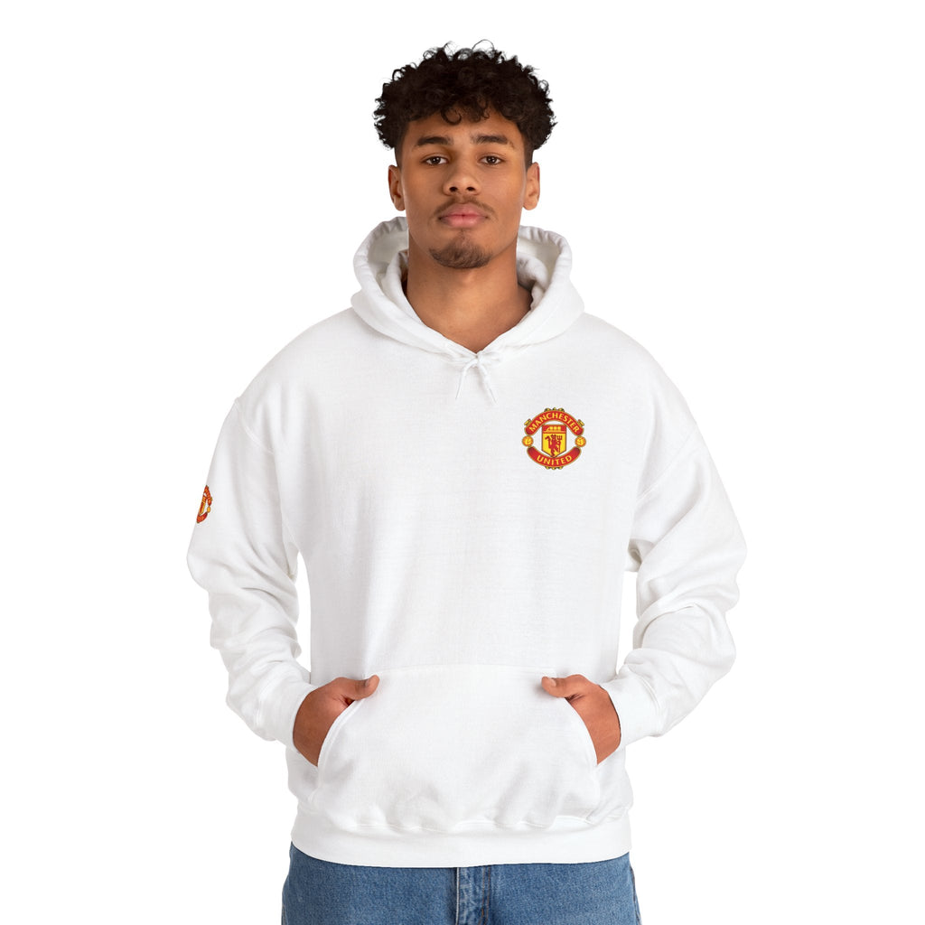 Manchester United FC Logo Hoodie Minimal Crest Pullover - Etna Gift