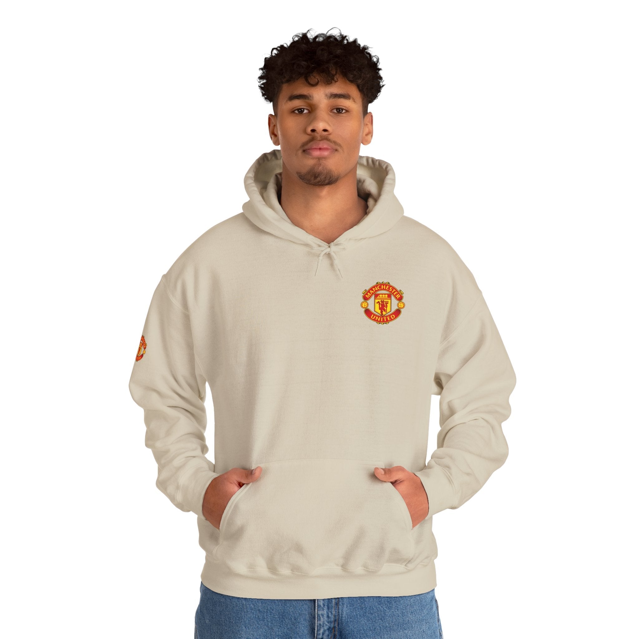 Manchester United FC Logo Hoodie Minimal Crest Pullover - Etna Gift