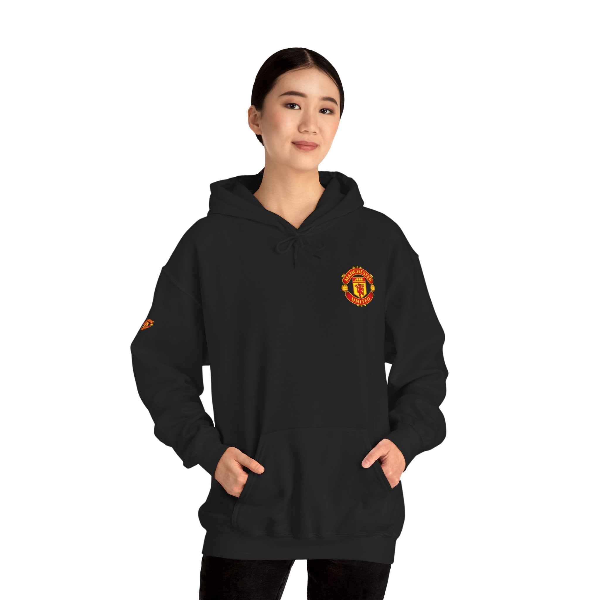 Manchester United FC Logo Hoodie Minimal Crest Pullover - Etna Gift