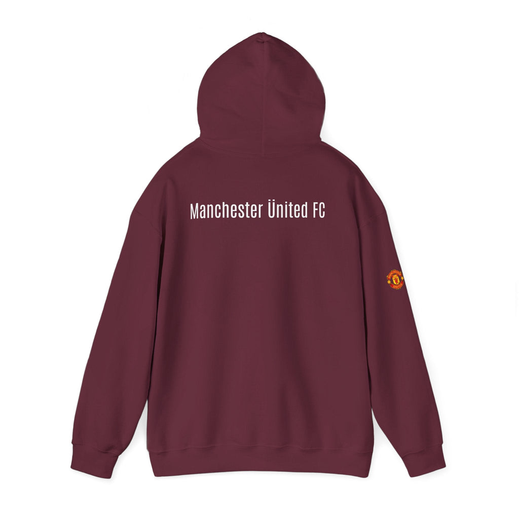 Manchester United FC Logo Hoodie Minimal Crest Pullover - Etna Gift