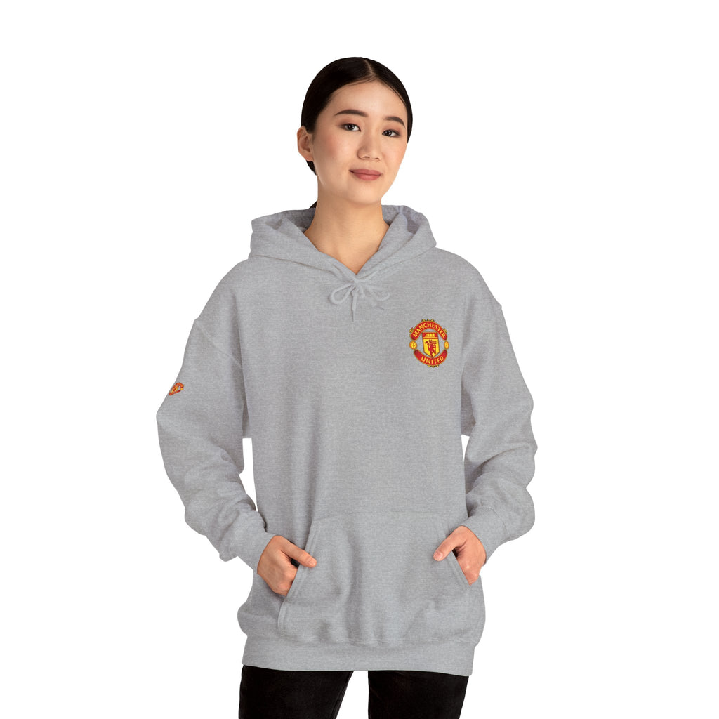 Manchester United FC Logo Hoodie Minimal Crest Pullover - Etna Gift