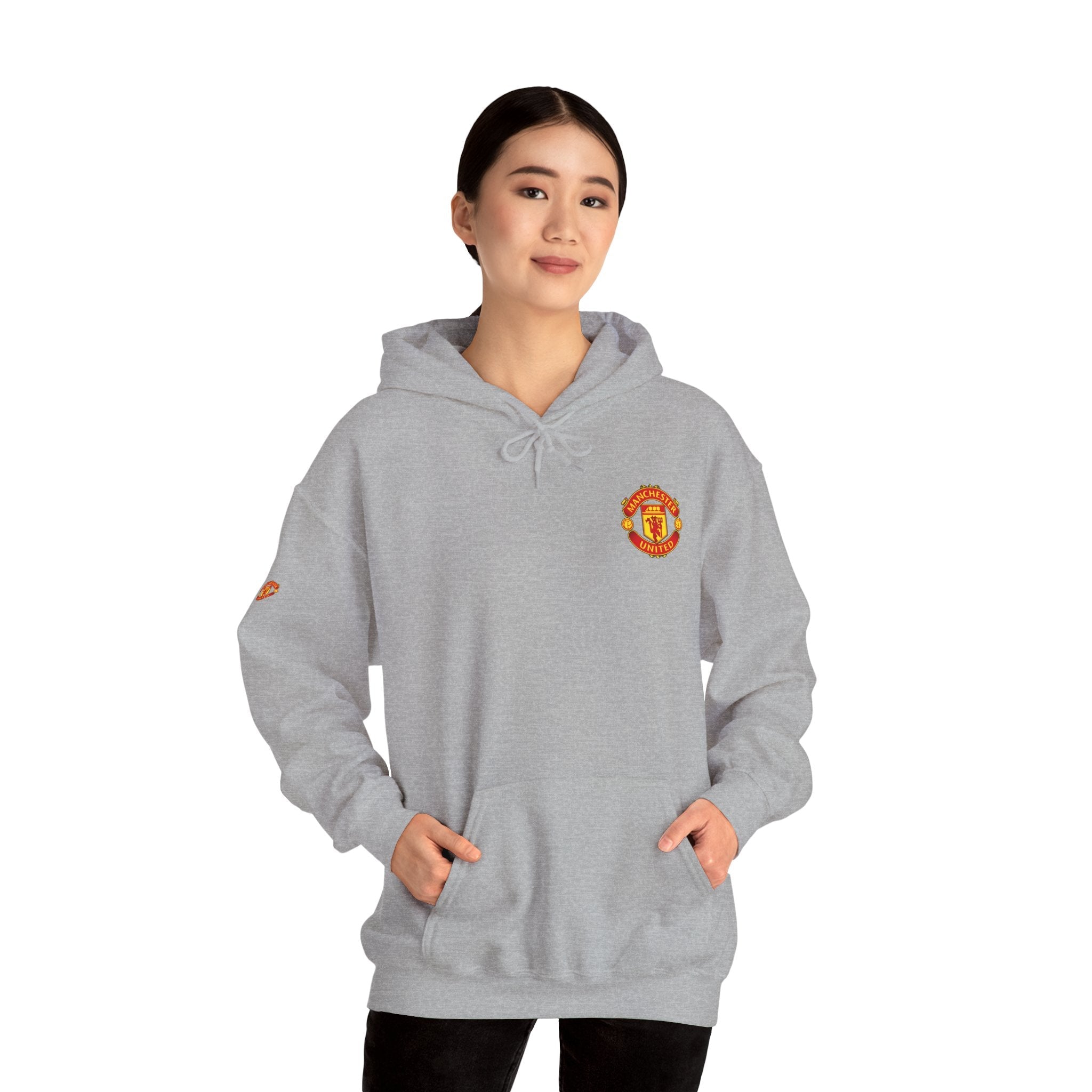 Manchester United FC Logo Hoodie Minimal Crest Pullover - Etna Gift