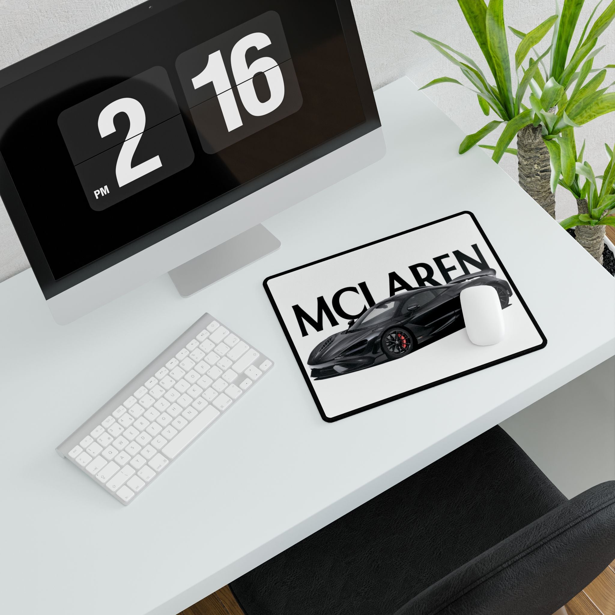 McLaren Supercar Desk Mat — Black Sports Car Gaming Mousepad - Etna Gift