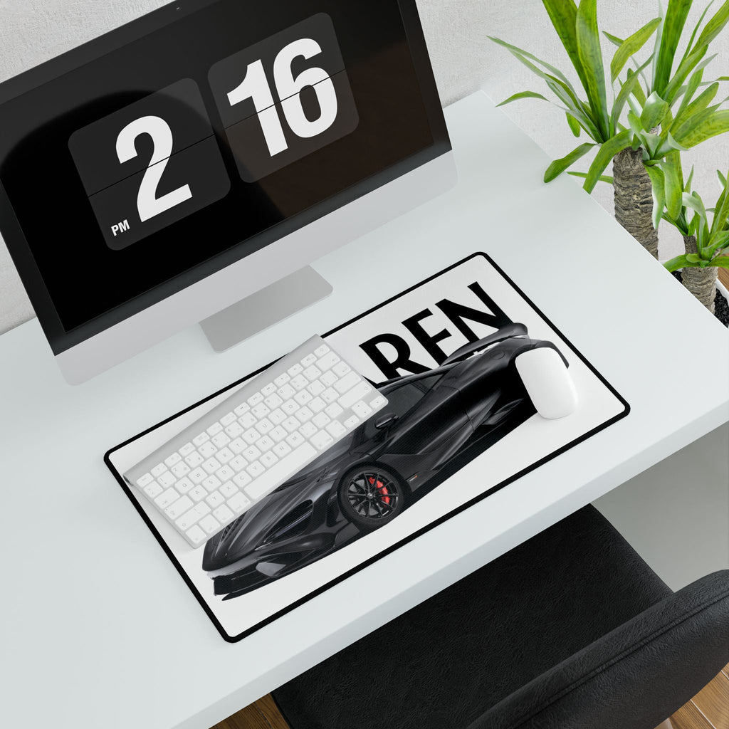 McLaren Supercar Desk Mat — Black Sports Car Gaming Mousepad - Etna Gift