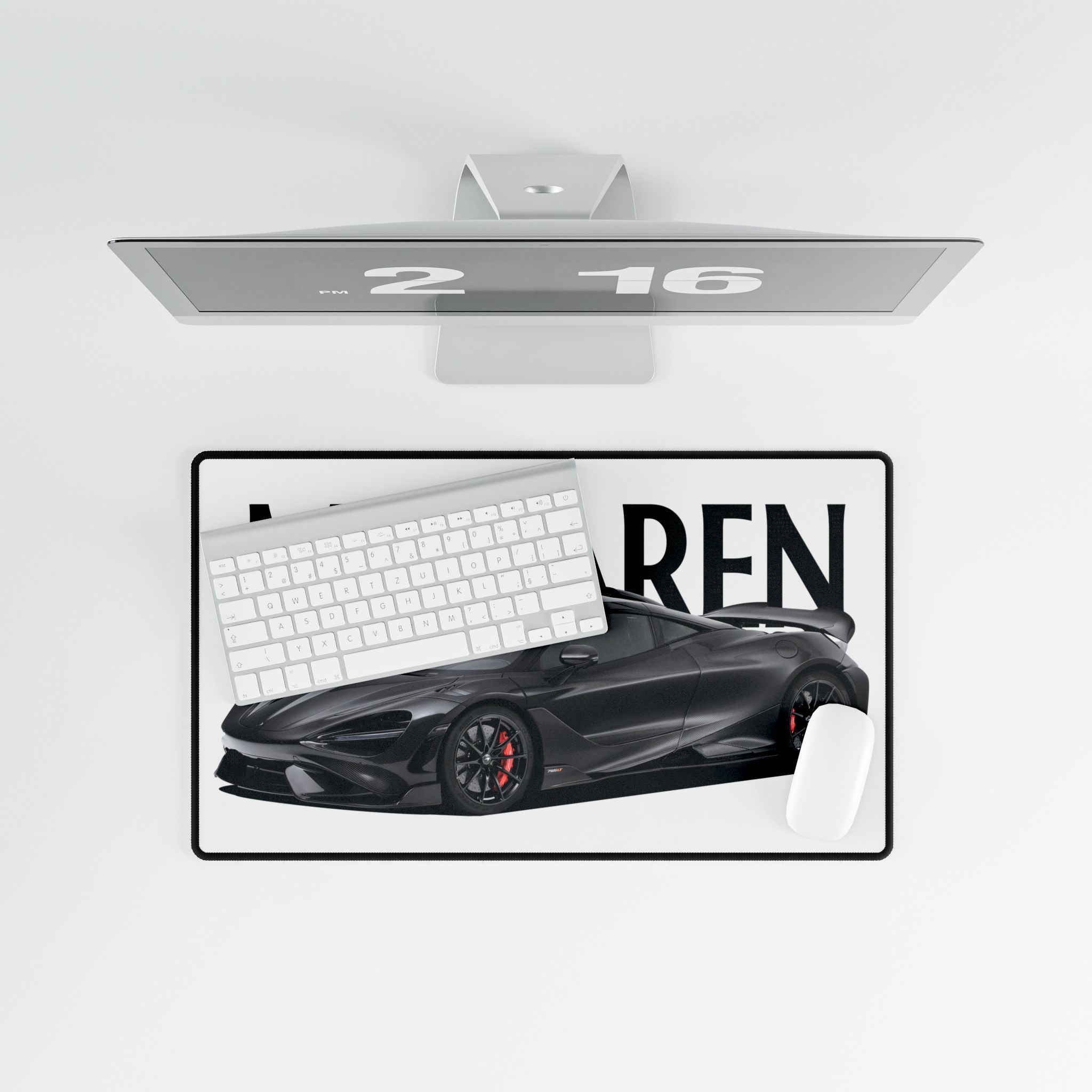 McLaren Supercar Desk Mat — Black Sports Car Gaming Mousepad - Etna Gift