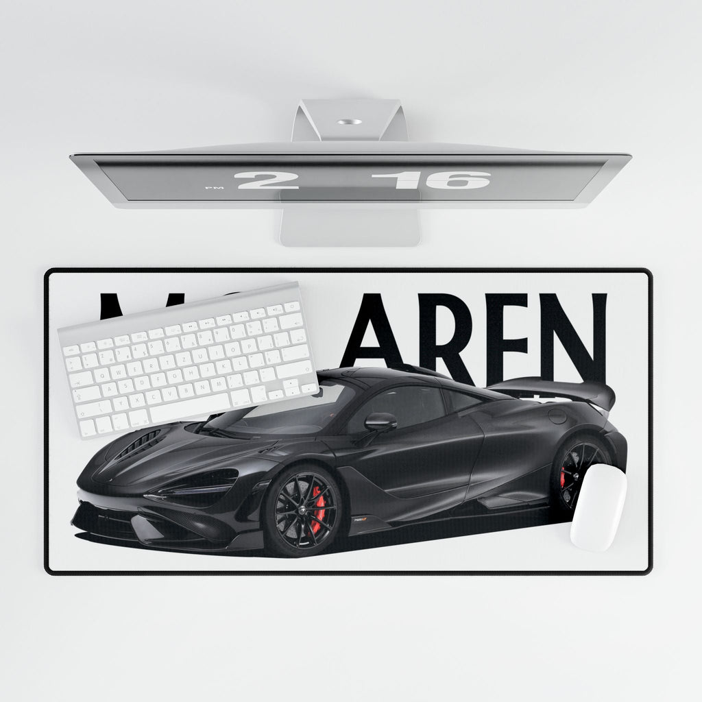 McLaren Supercar Desk Mat — Black Sports Car Gaming Mousepad - Etna Gift